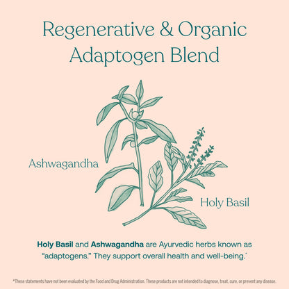 adaptógenos orgánicos y multivitaminas para mujeres.