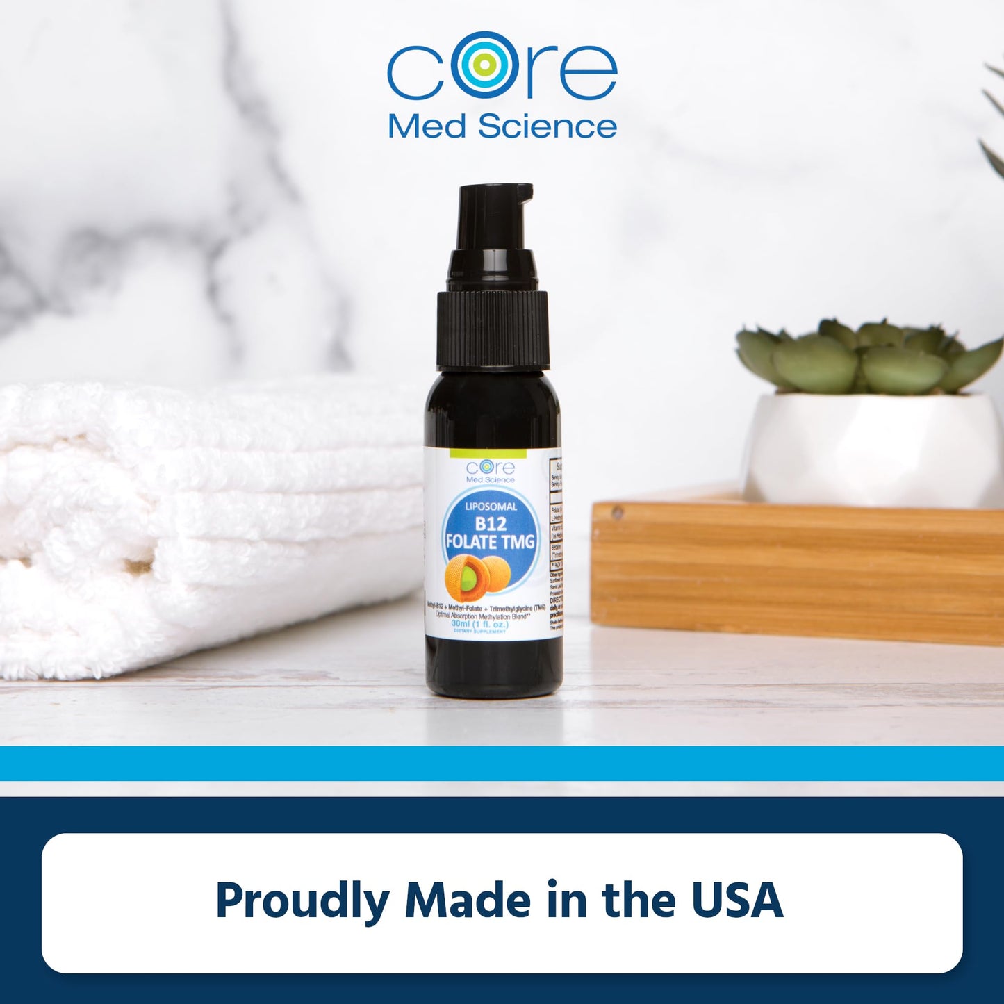 Adultos y mujeres spray liposomal Core Med Science b12 folato