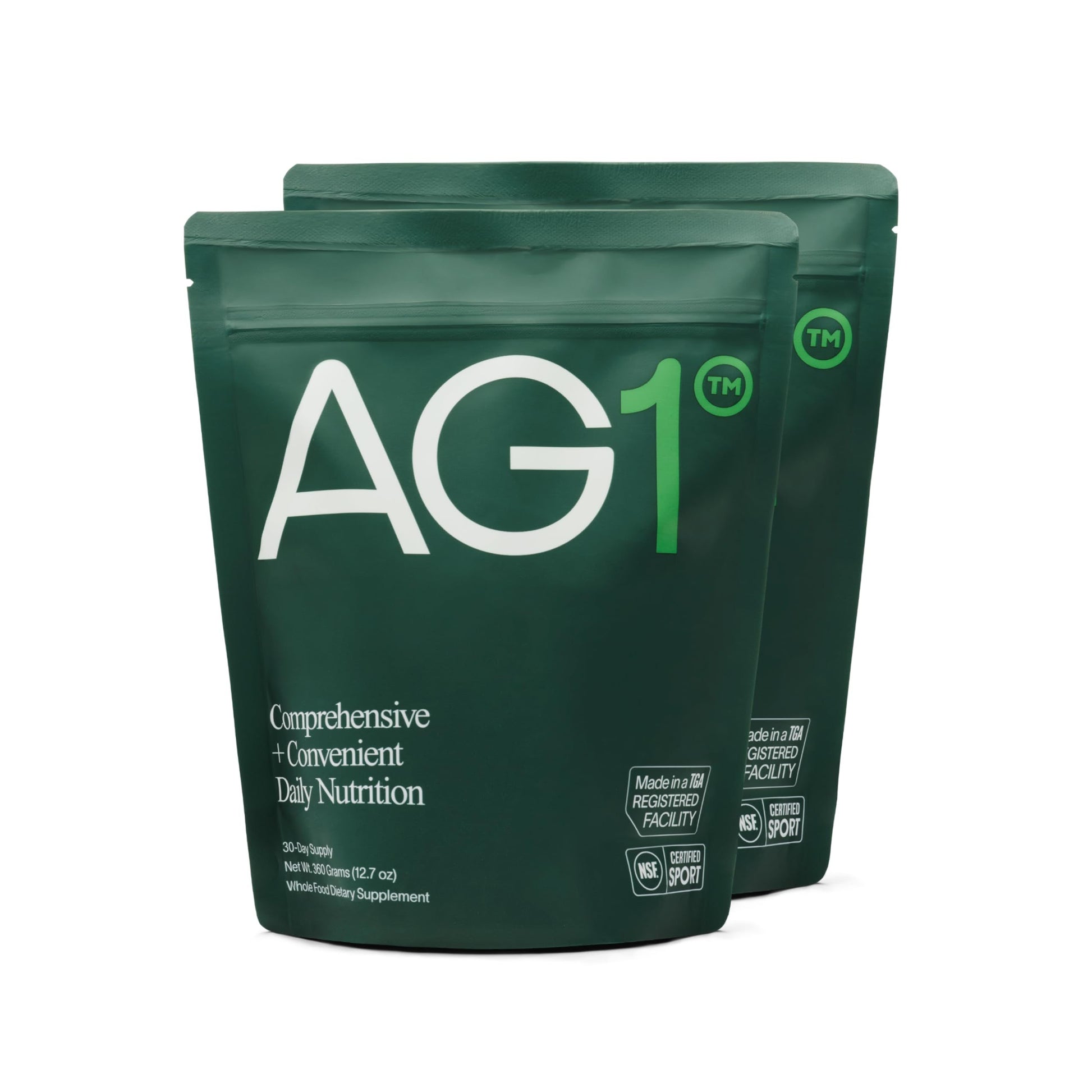 AG1 suplemento en bolsa doble verde