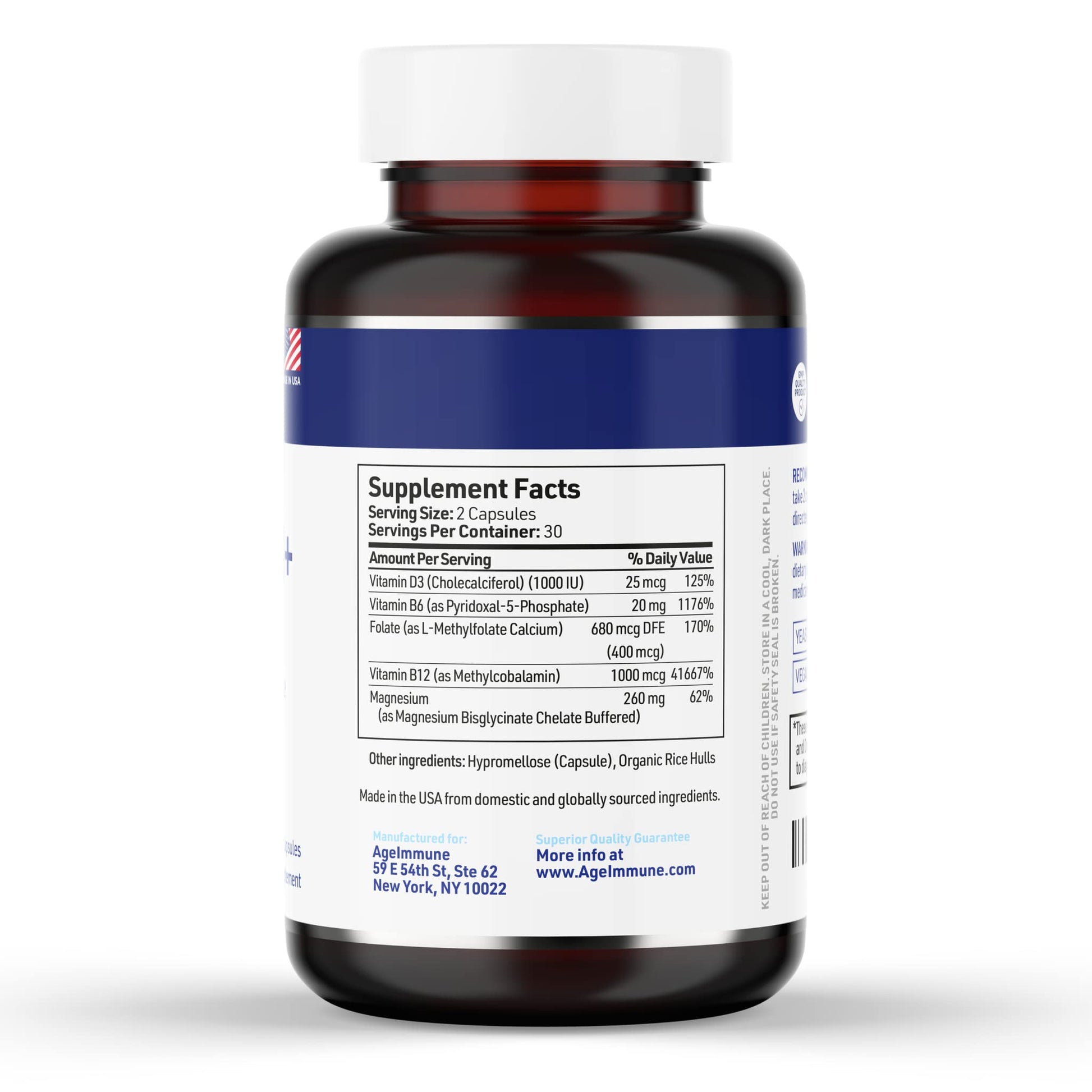 Etiqueta ingredientes AgeImmune Complejo B