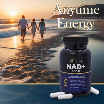 Suplemento Ageless NAD+ paquete lateral