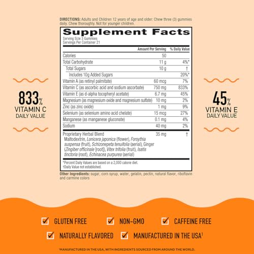Airborne gomitas con vitamina C y antioxidantes