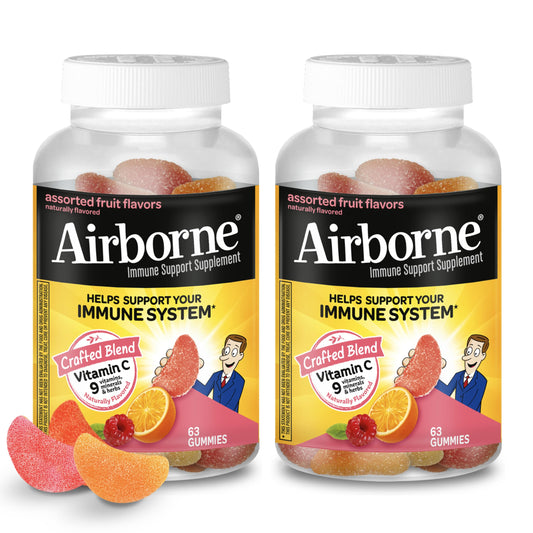 Airborne gomitas vitamina C y E antioxidantes sabor frutas surtidas