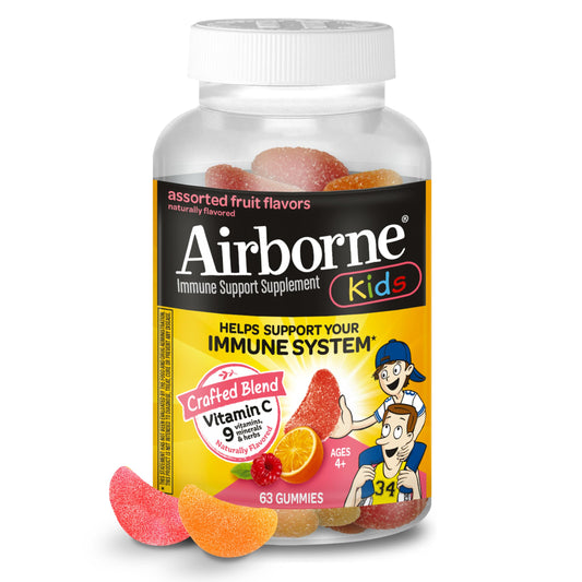 Airborne kids gomitas vitamina c 500mg 63 unidades sabor frutas