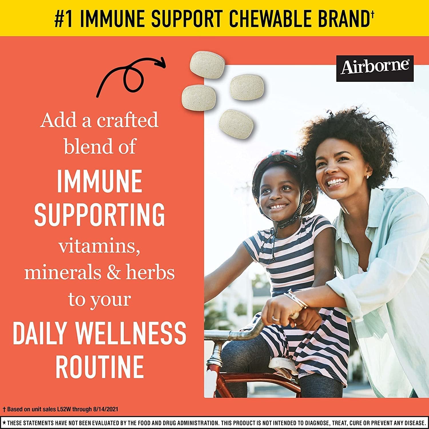 Airborne masticables 1000 mg vitamina C y zinc para adultos