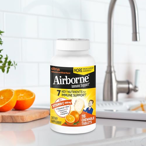 Airborne masticables vitaminas antioxidantes zinc y vitamina D
