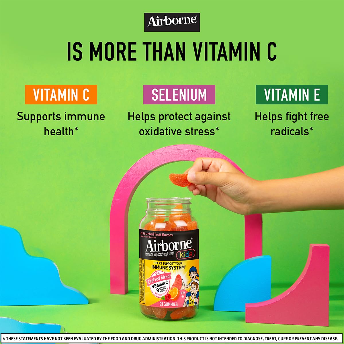 Airborne niños mezcla de vitaminas y antioxidantes