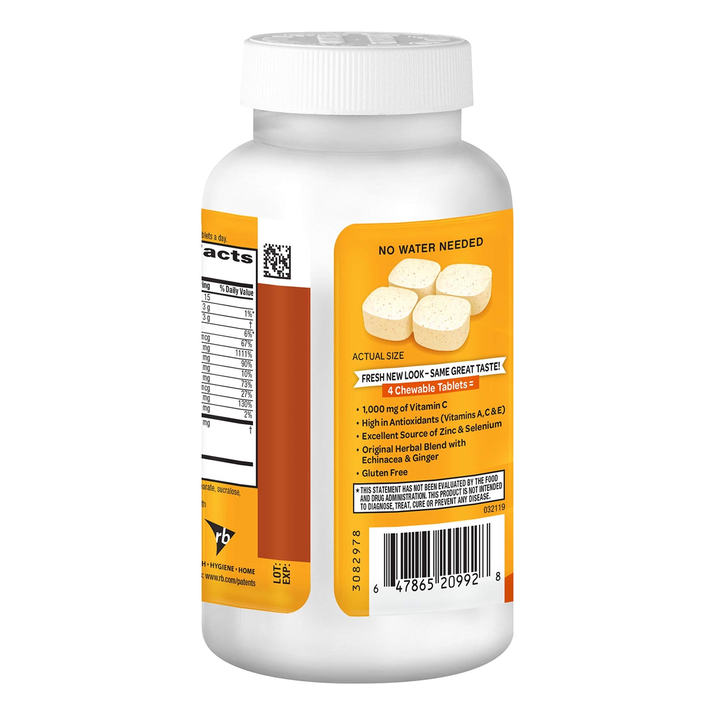 Airborne suplemento vitamina C sin gluten no GMO y sin cafeína
