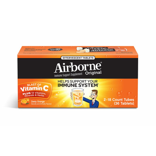 Airborne tabletas efervescentes apoyo inmunológico 2 paquetes 18 tabletas