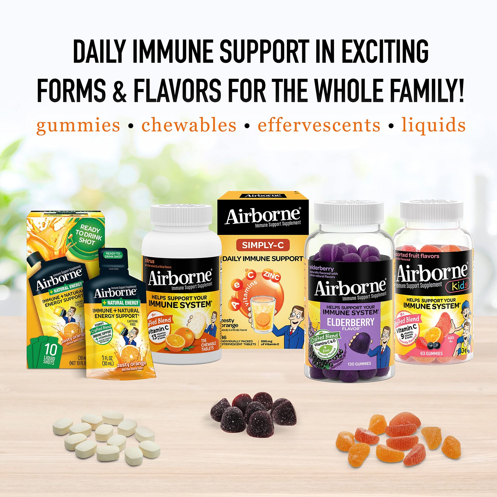 Airborne vit C gomitas sabor naranja 42 unidades sin gluten