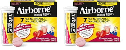 Airborne Vitamina C 1000mg con Zinc y D, sin azúcar