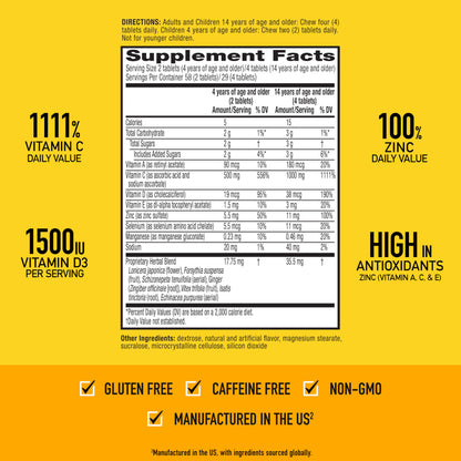 Airborne vitamina c zinc y vitamina d para sistema inmune