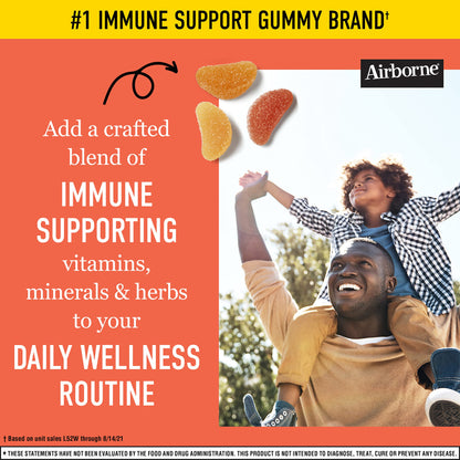 Airborne vitaminas y antioxidantes gomitas naranja 42 unidades