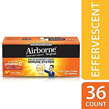 Airborne Zesty Naranja 72 Unidades Vitamina C Inmune