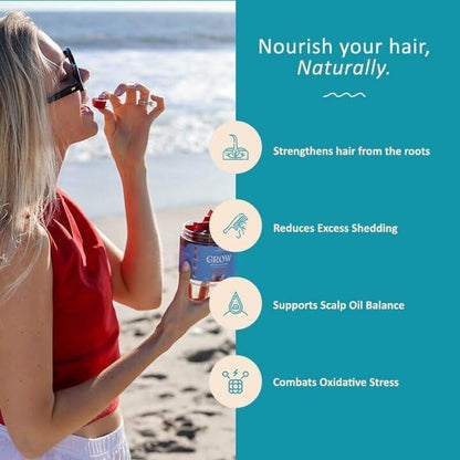 Gominolas Akasha para hombres y mujeres para cabello sano y fuerte