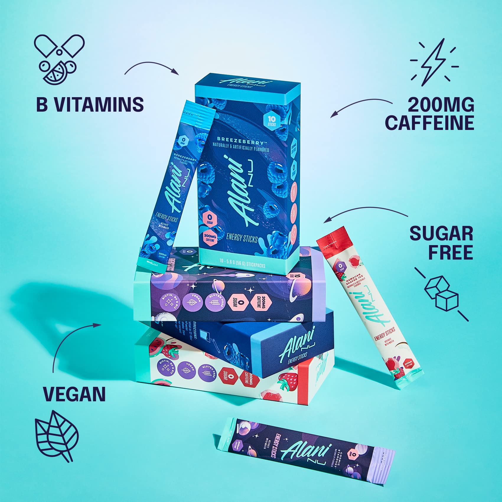 Información nutricional de Alani Nu Energy Sticks