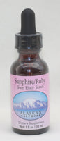 Botella de elixir de zafiro rubí de Alaskan Essences 1 oz