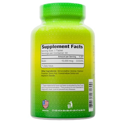 Envase de ALFA VITAMINS Biotina 120 tabletas para cuidado