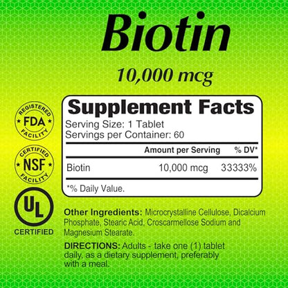 Recipiente de ALFA VITAMINS Biotina - 2 paquetes de 60 c/u