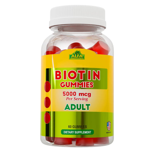 ALFA VITAMINS gomitas de biotina para cabello piel y uñas