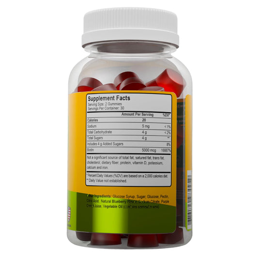 Cierre de frasco ALFA VITAMINS gomitas biotina 5000mcg