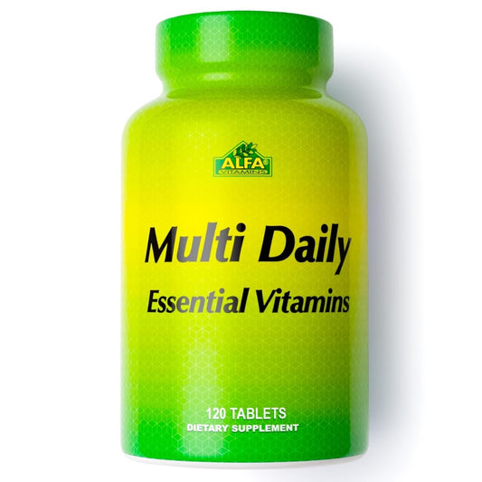 Frasco de ALFA VITAMINS Multi Daily Vitaminas