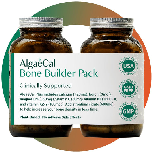 Paquete ALGAECAL D3 completo y omega 3 frasco frontal