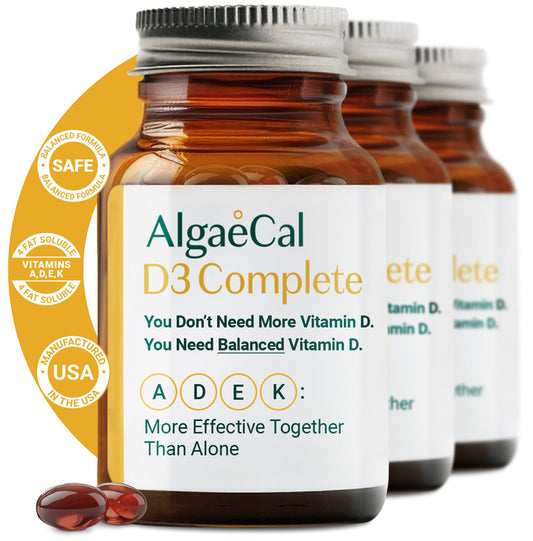 ALGAECAL Vitamina D3 K2 Completa suplemento 4 en 1 60 cápsulas blandas
