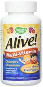 Alive! multivitaminas masticables para niños 120 tabletas