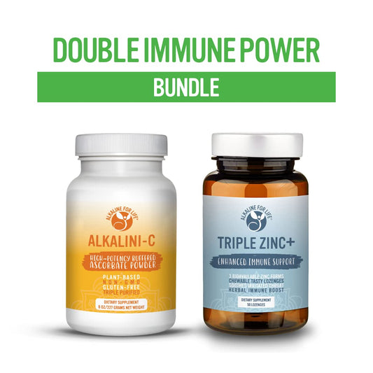Alkaline for Life paquete doble poder inmune con vitamina c y zinc
