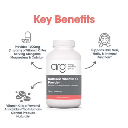 Allergy Research Group suplemento vitamina c libre alérgenos