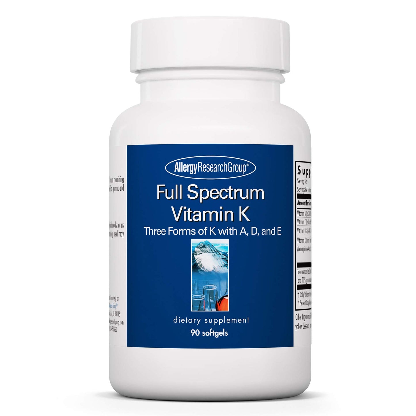 Frasco Allergy Research Group Vitamina K Completo 90 cápsulas