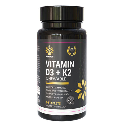 ALNIMA tabletas masticables vitamina D3 y K2 caja
