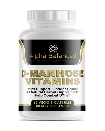 Botella de vitaminas D-Mannose de Alpha Balanced