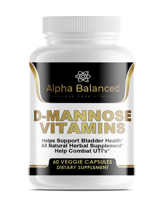 Botella de vitaminas D-Mannose de Alpha Balanced