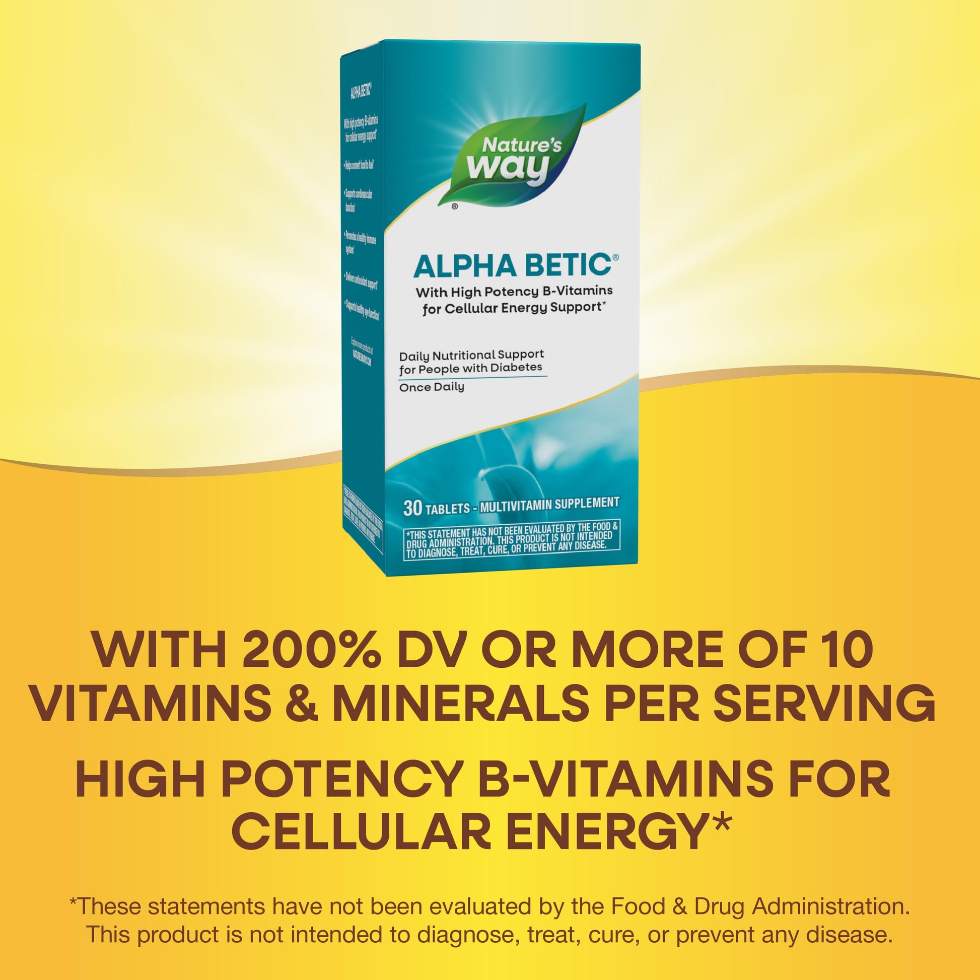 Alpha Betic con 200% de valor diario en vitaminas