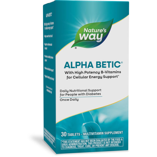 Caja Nature's Way Alpha Betic multivitamina diabética 30 tabletas