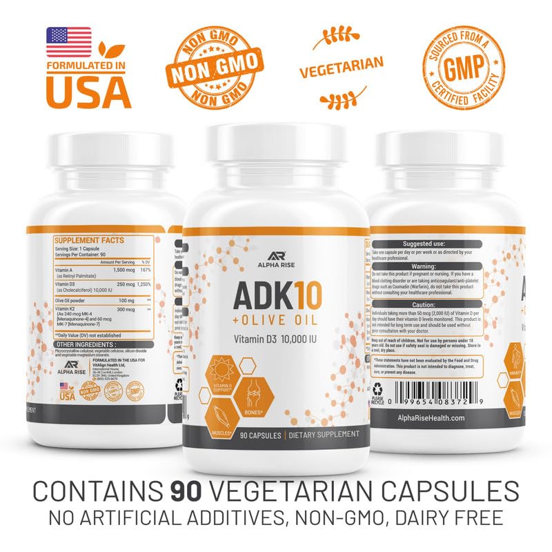 Cápsulas vegetales ALPHA RISE ADK 10