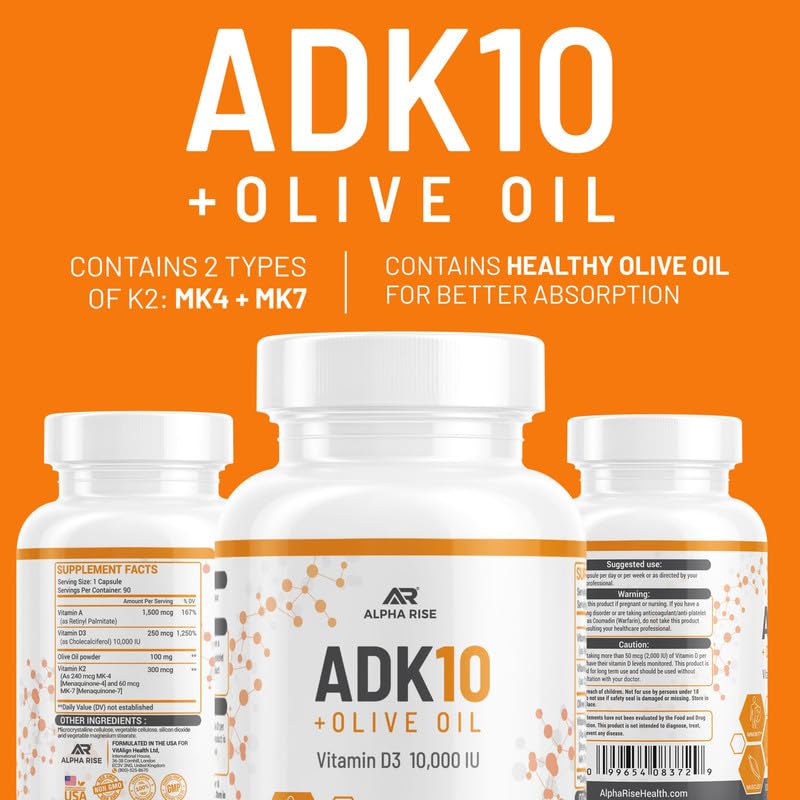 Lote cápsulas vitamina ADK 10 ALPHA RISE