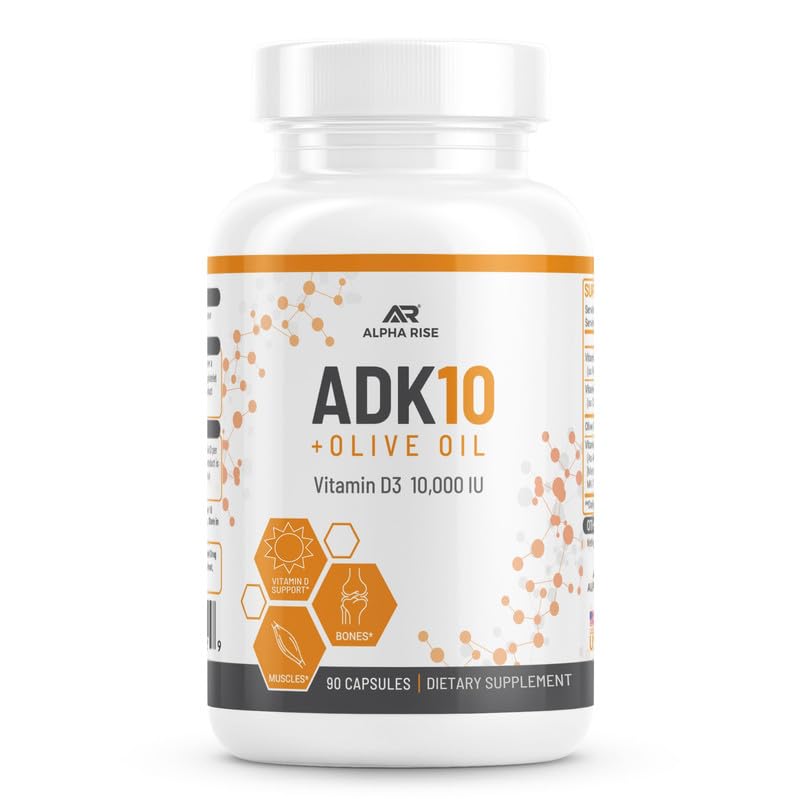 ALPHA RISE ADK 10 suplemento vitaminas con aceite de oliva