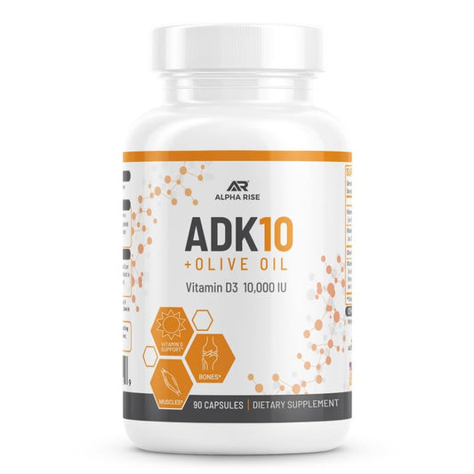 ALPHA RISE ADK 10 suplemento vitaminas con aceite de oliva