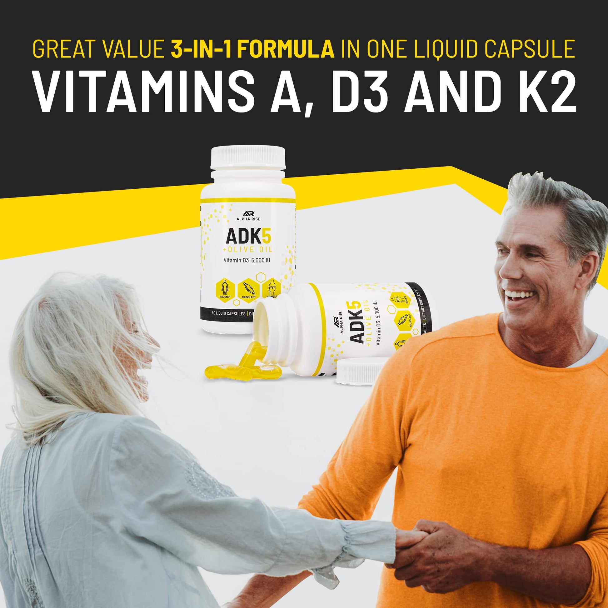 ALPHA RISE ADK 5 apoyo piel, corazón, músculos con beta sitosterol