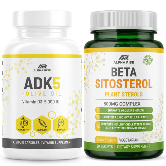 ALPHA RISE suplemento ADK 5 vitaminas A D K beta sitosterol