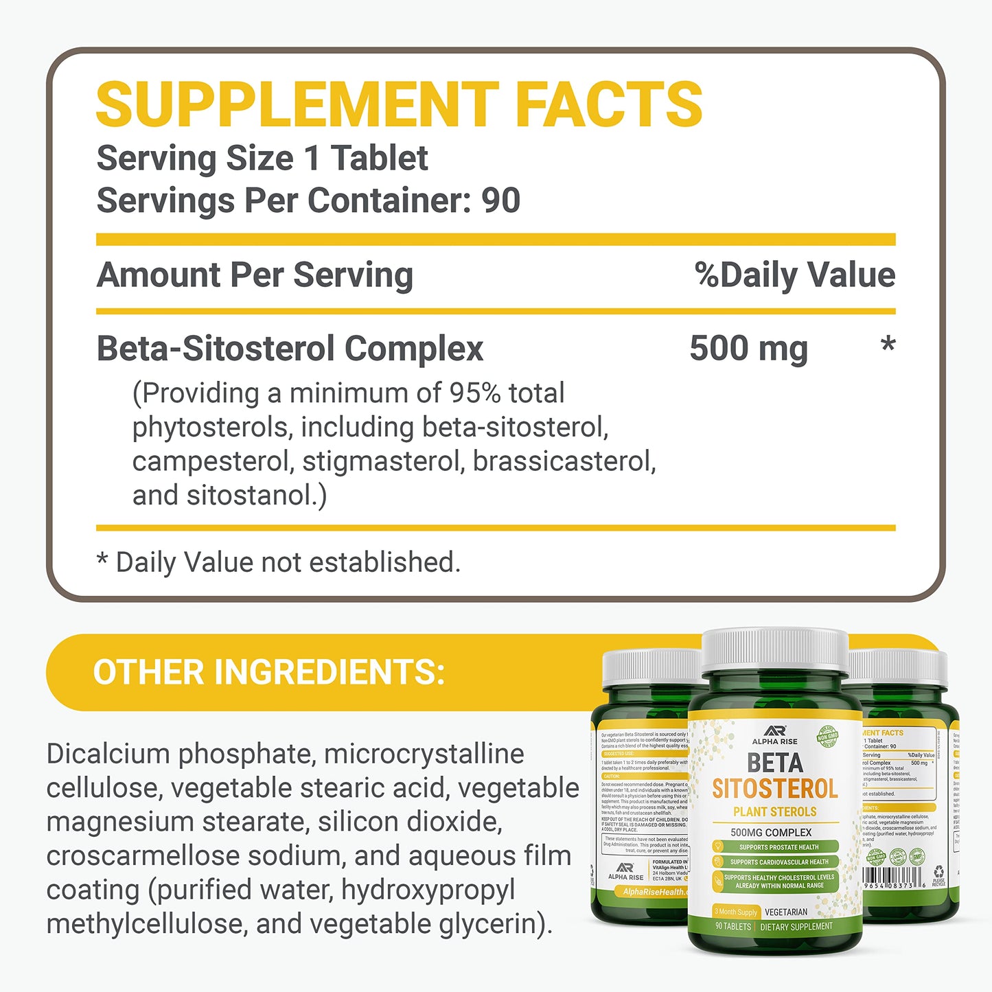 ALPHA RISE suplemento planta natural esteroles para colesterol sano