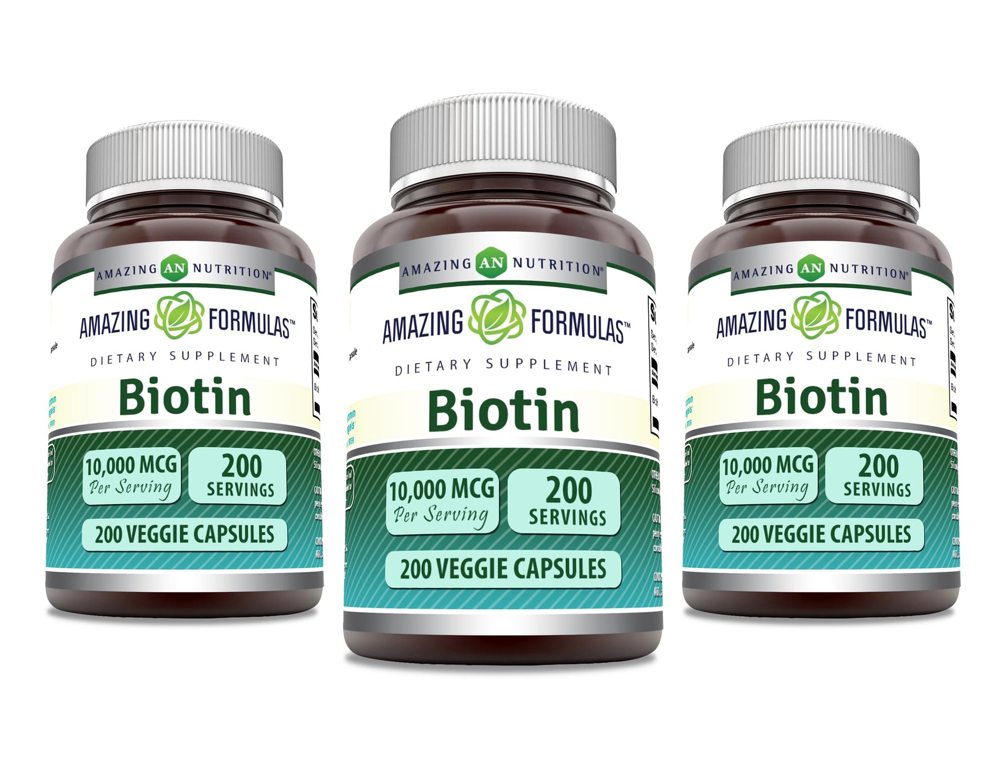 Amazing Formulars biotina 10000 mcg suplemento 200 cápsulas