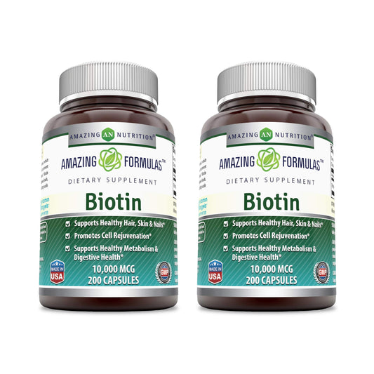 Amazing Formulas biotina suplemento vitamina b7 200 caps
