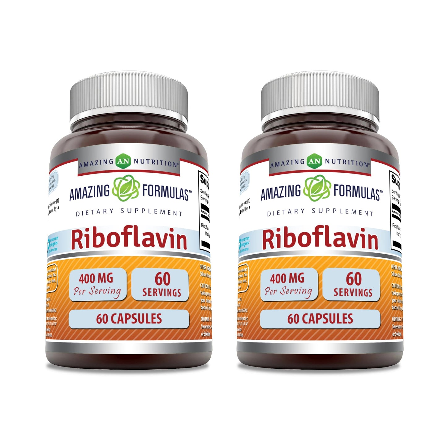 Amazing Formulas cápsulas riboflavina 400 mg vitamina b2 no gmo