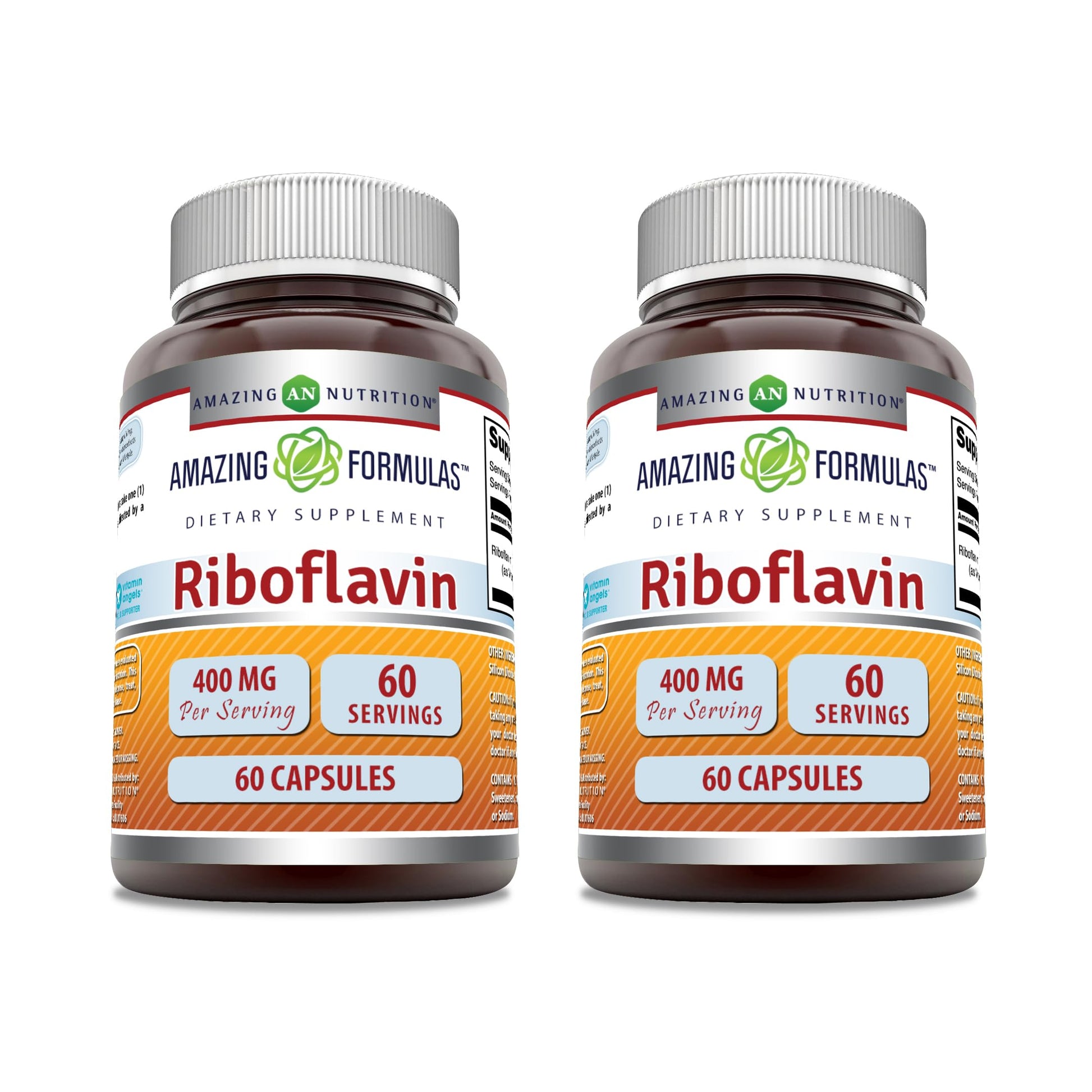 Amazing Formulas cápsulas riboflavina 400 mg vitamina b2 no gmo