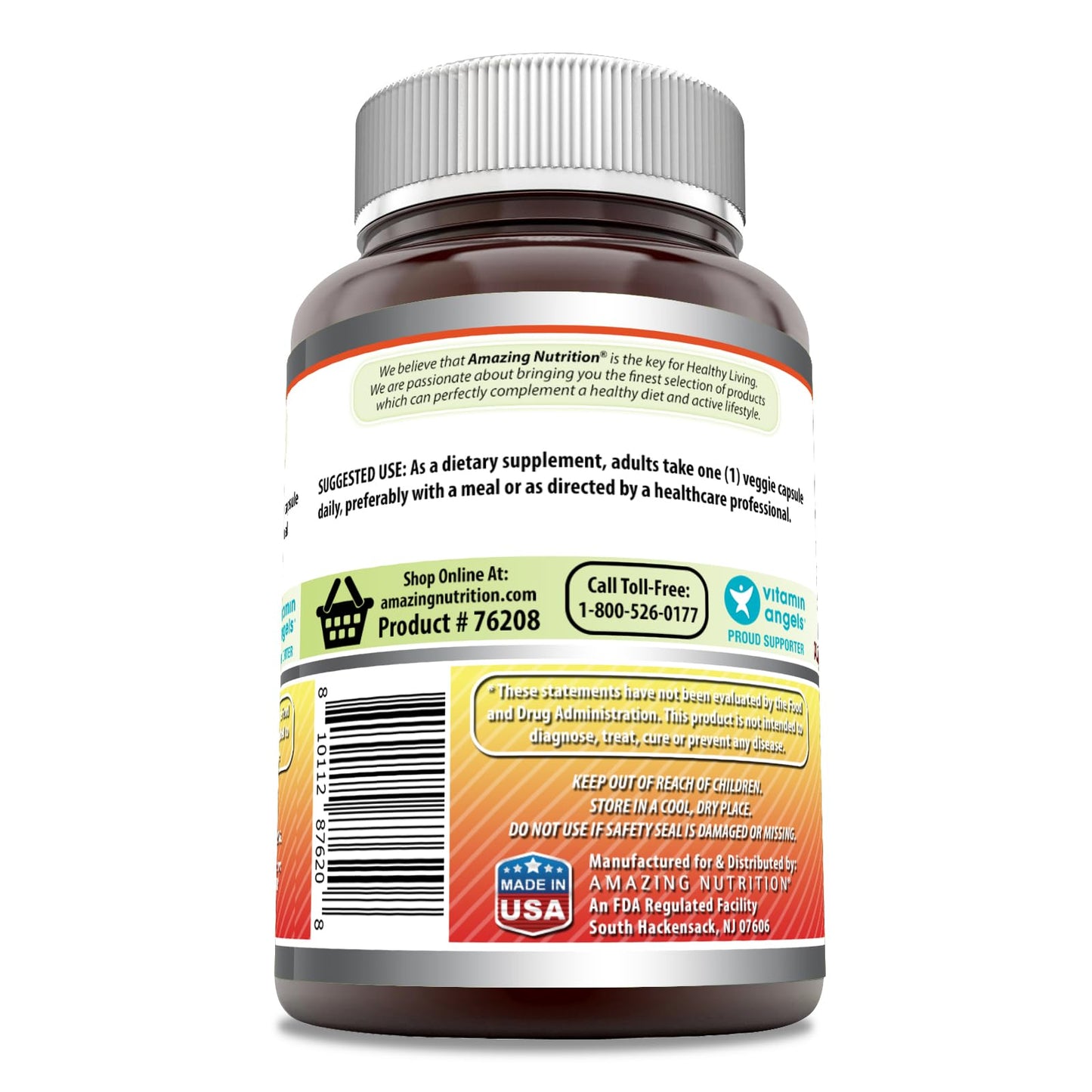 Amazing Formulas cápsulas vitamina C lado del frasco
