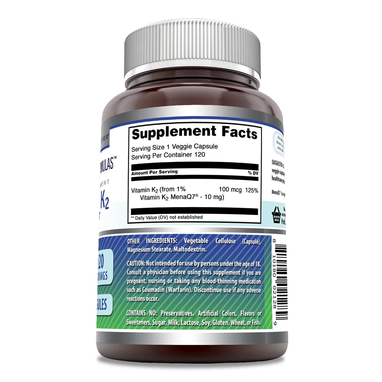 Amazing Formulas cápsulas vitamina K2 MenaQ7 calidad garantizada